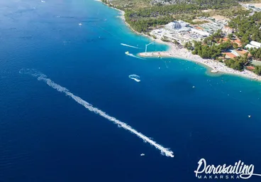 Aerial view of Makarska coast